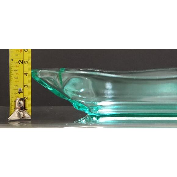 Set Of 4 Vintage Uranium Vaseline Glass Banana Split Sundae Bowls - Picture 8 of 12